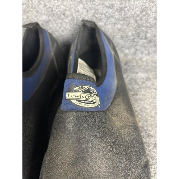 Lewis & Clark Shoes Mens Size 11 Blue Black Outdoors Water Slip On Rubber Sole - Picture 2 of 8